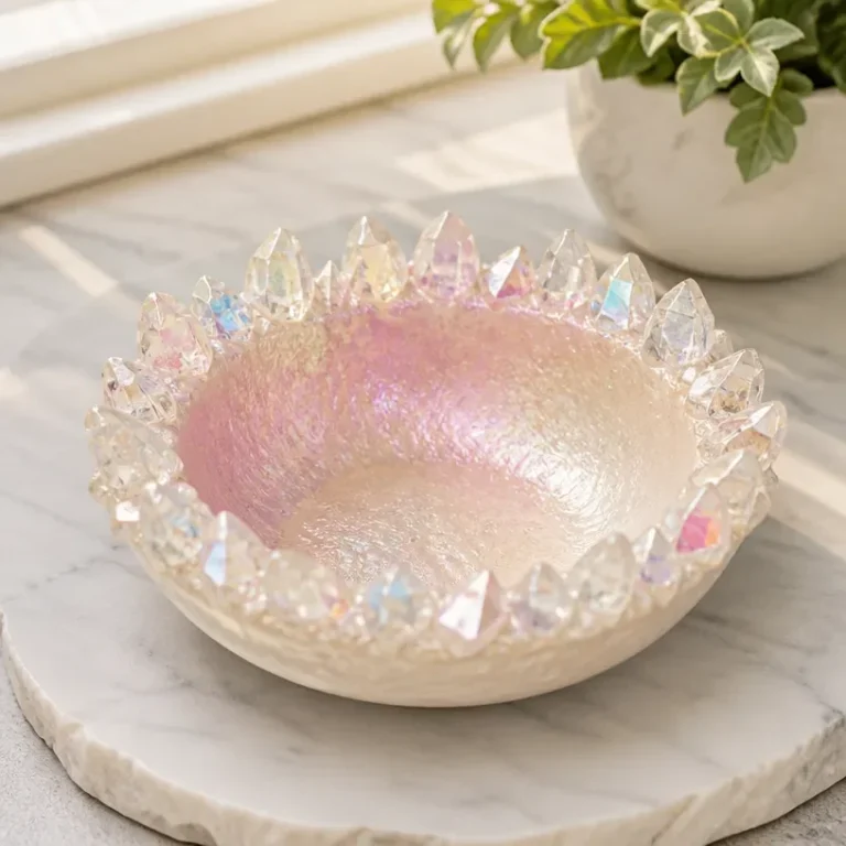 Iridescent crystal ring stand for elegant jewelry display