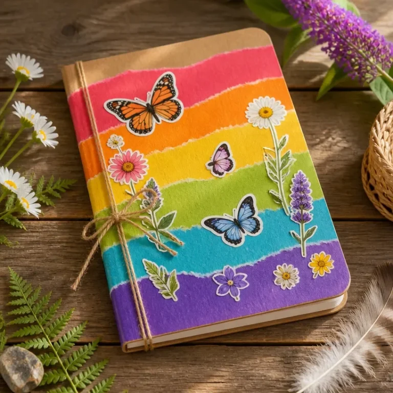 Outdoor Explorers Rainbow Scavenger Journal for summer nature exploration.