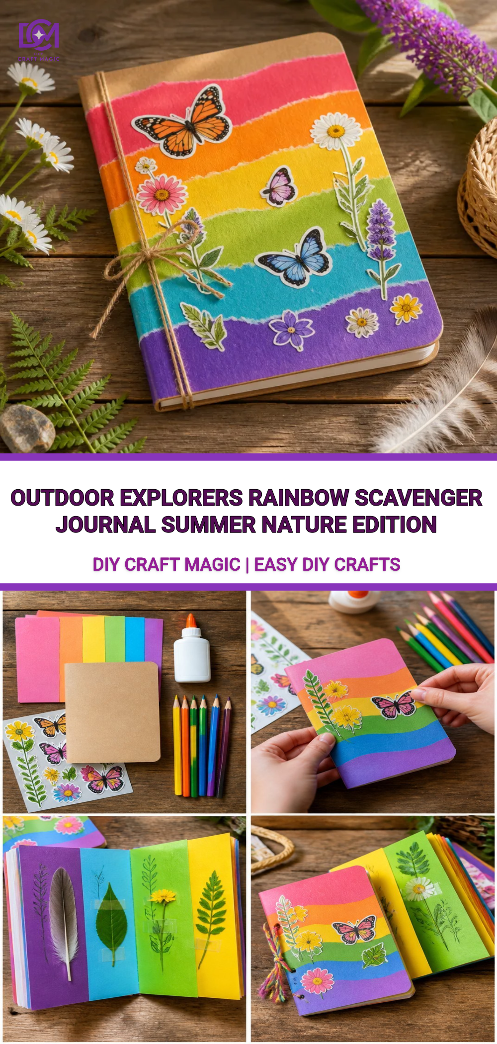 Outdoor Explorers Rainbow Scavenger Journal Summer Nature Edition