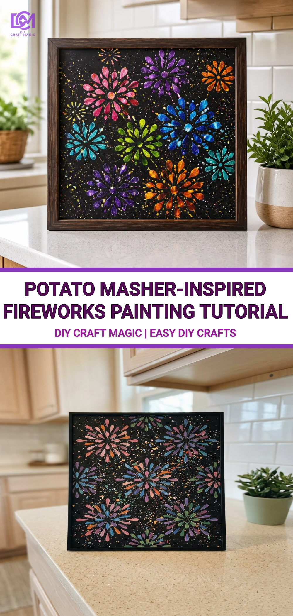 Potato Masher-Inspired Fireworks Painting Tutorial