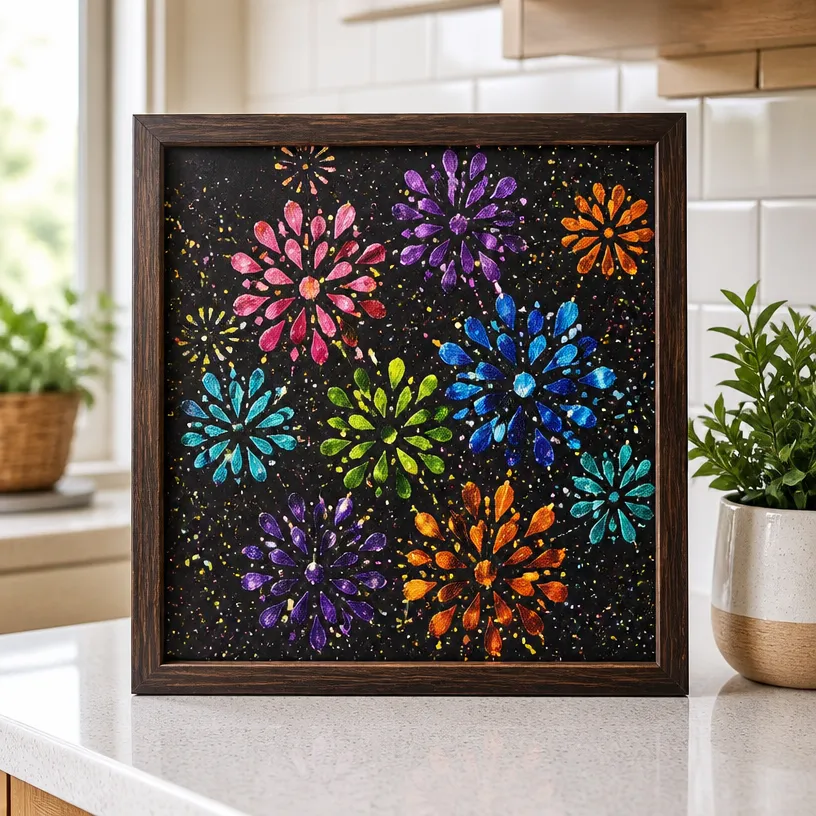 Potato Masher-Inspired Fireworks Painting Tutorial