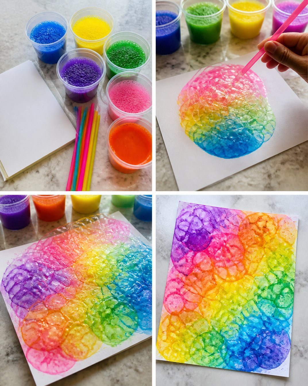 Prismatic Rainbow Bubble Art Prints for Modern Wall Decor