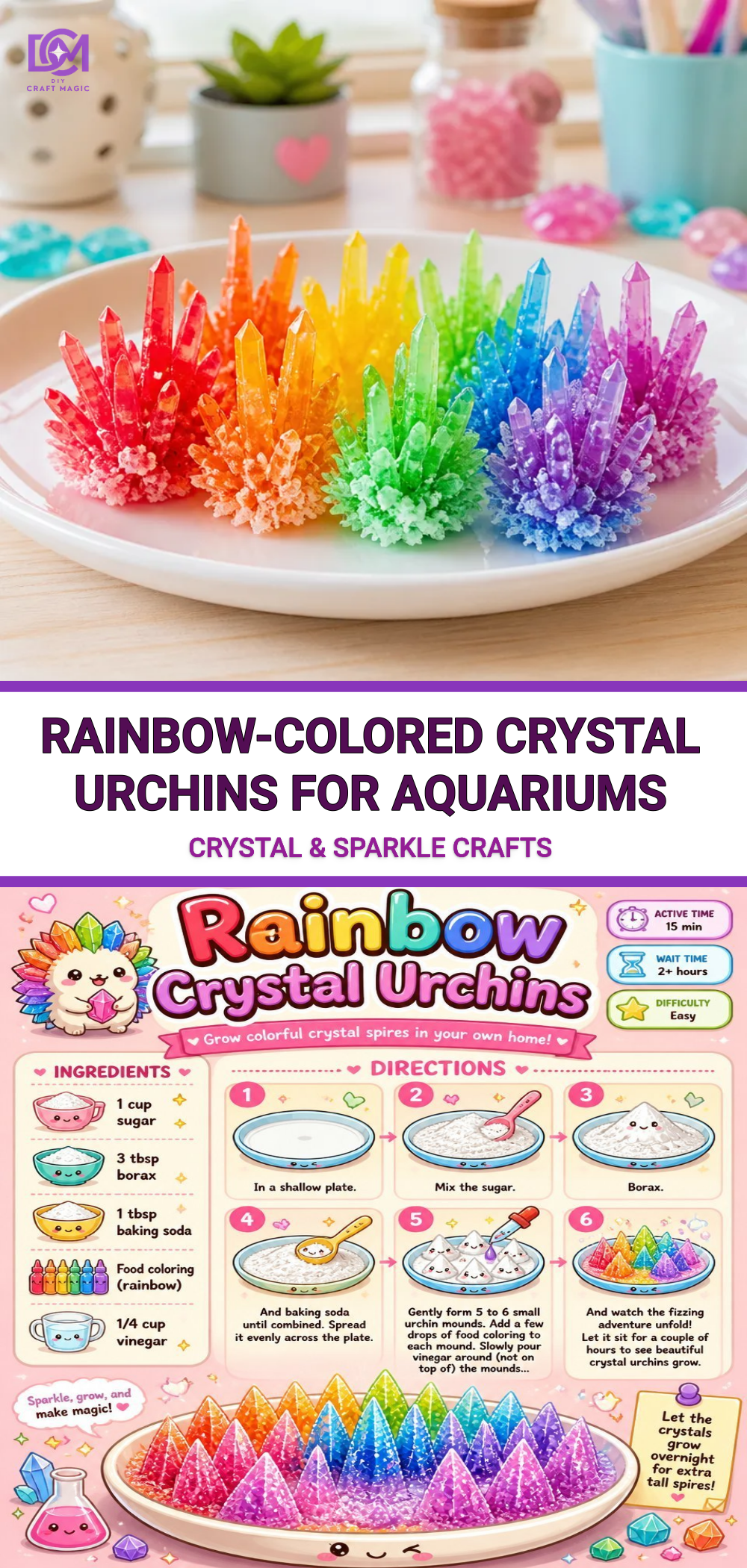 Rainbow-Colored Crystal Urchins for Aquariums