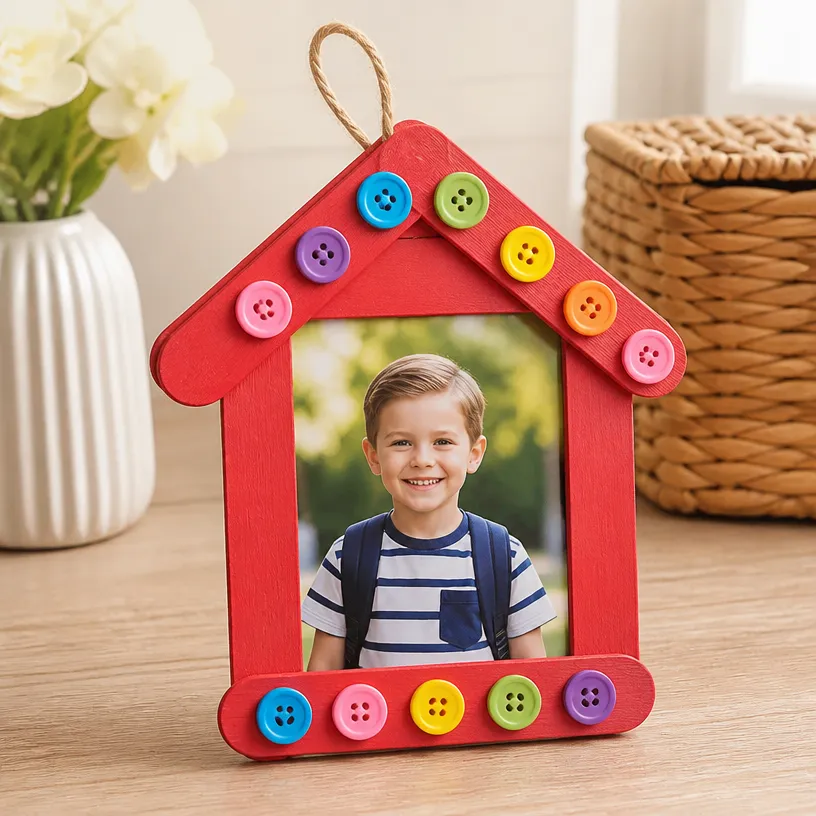 Rainbow School Photo Frame for First Day