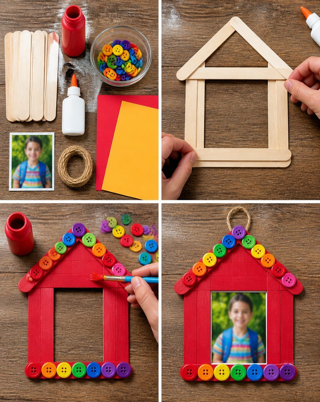 Rainbow School Photo Frame for First Day