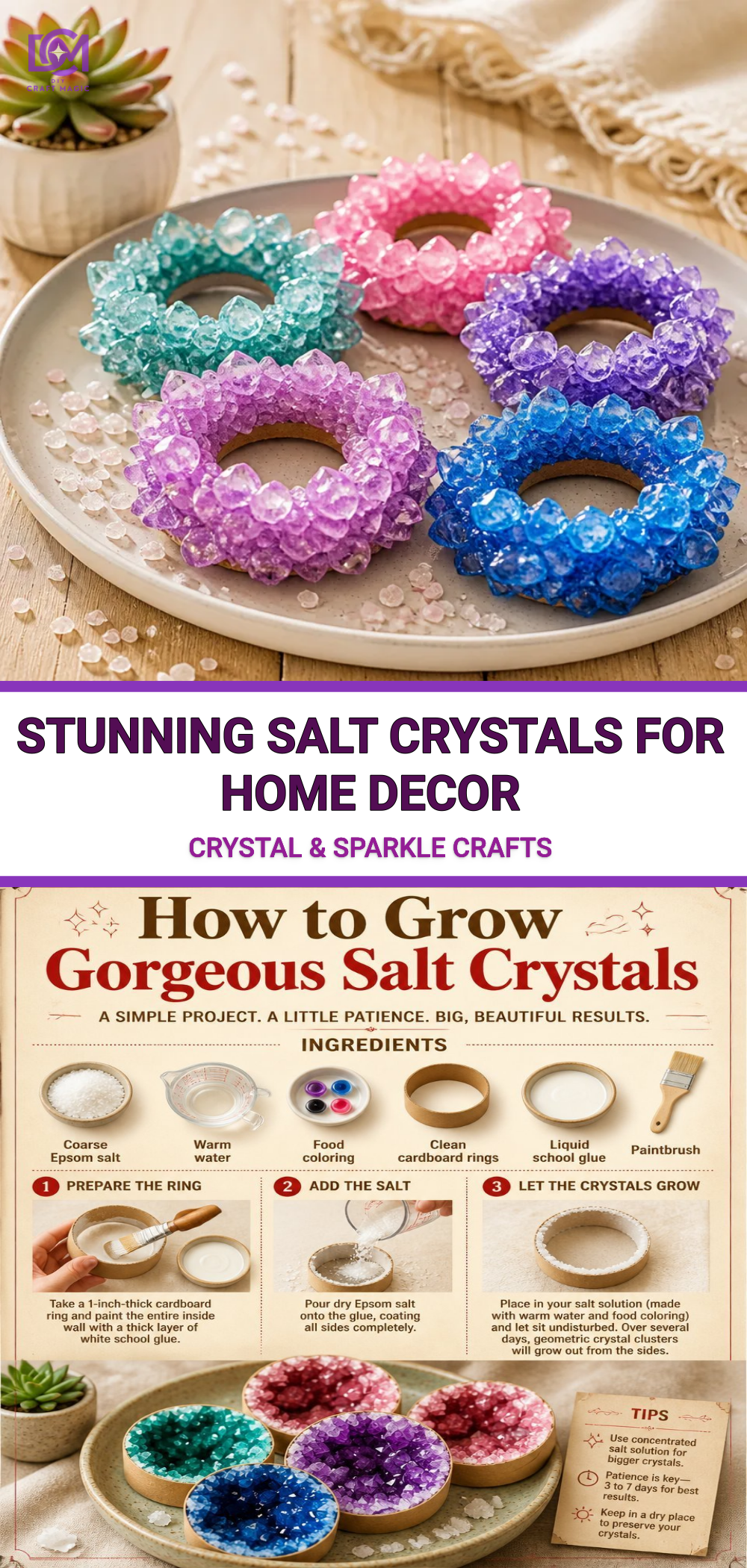 Stunning Salt Crystals for Home Decor
